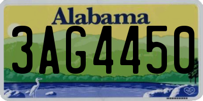 AL license plate 3AG4450
