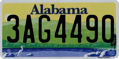 AL license plate 3AG4490