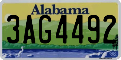 AL license plate 3AG4492
