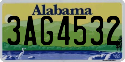 AL license plate 3AG4532