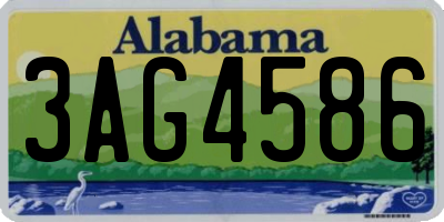 AL license plate 3AG4586