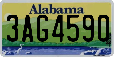 AL license plate 3AG4590