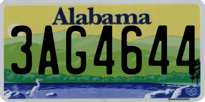 AL license plate 3AG4644