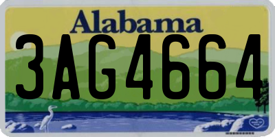 AL license plate 3AG4664