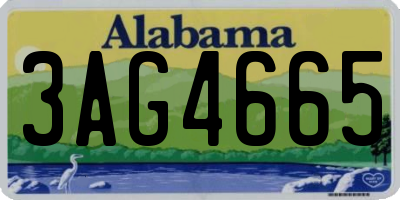 AL license plate 3AG4665