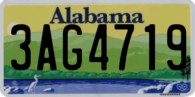 AL license plate 3AG4719