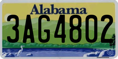 AL license plate 3AG4802