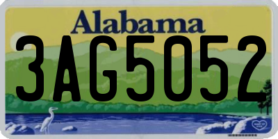 AL license plate 3AG5052
