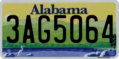 AL license plate 3AG5064
