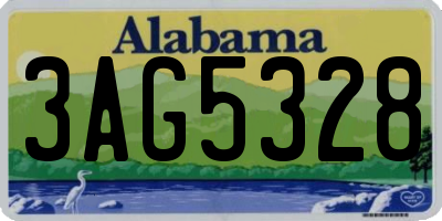 AL license plate 3AG5328