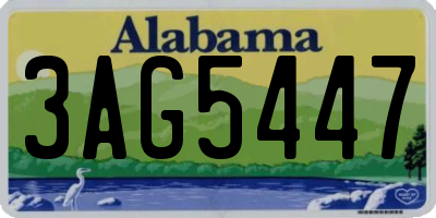 AL license plate 3AG5447
