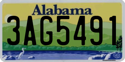 AL license plate 3AG5491
