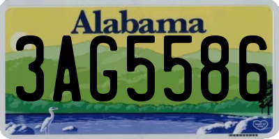 AL license plate 3AG5586