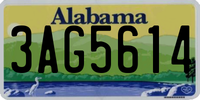 AL license plate 3AG5614