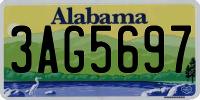 AL license plate 3AG5697