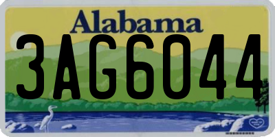 AL license plate 3AG6044