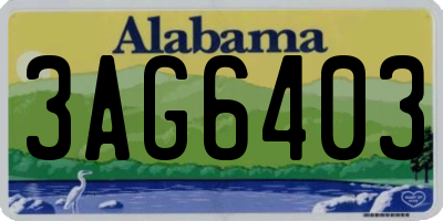 AL license plate 3AG6403