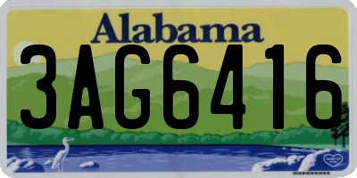 AL license plate 3AG6416