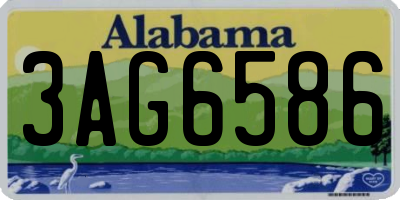 AL license plate 3AG6586