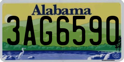 AL license plate 3AG6590