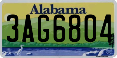 AL license plate 3AG6804