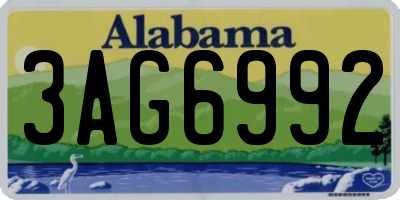AL license plate 3AG6992