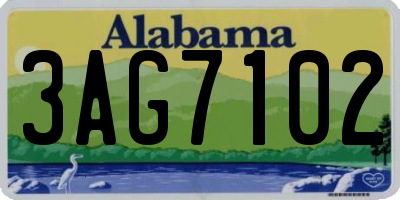 AL license plate 3AG7102