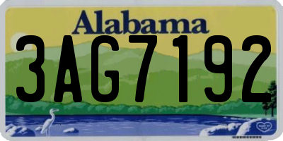 AL license plate 3AG7192