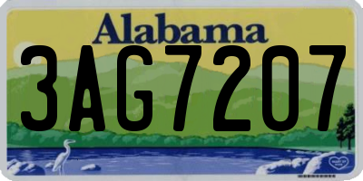 AL license plate 3AG7207