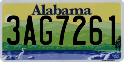 AL license plate 3AG7261