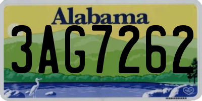 AL license plate 3AG7262