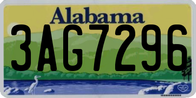 AL license plate 3AG7296