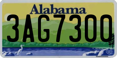 AL license plate 3AG7300
