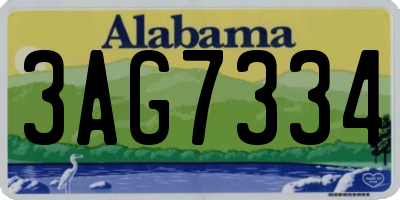 AL license plate 3AG7334
