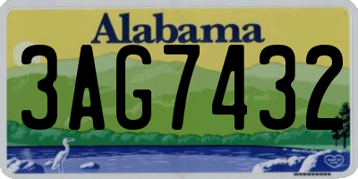 AL license plate 3AG7432