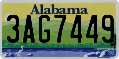 AL license plate 3AG7449