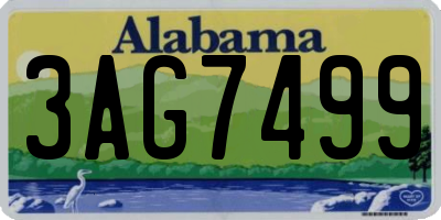 AL license plate 3AG7499