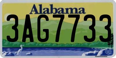 AL license plate 3AG7733