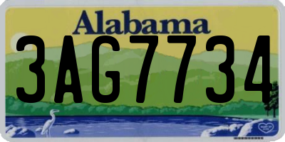 AL license plate 3AG7734