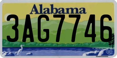 AL license plate 3AG7746