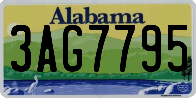 AL license plate 3AG7795