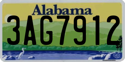 AL license plate 3AG7912