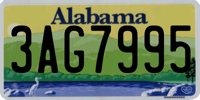 AL license plate 3AG7995