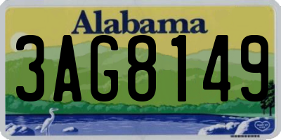 AL license plate 3AG8149