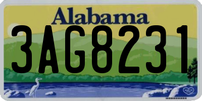 AL license plate 3AG8231