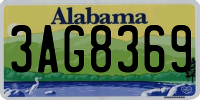 AL license plate 3AG8369