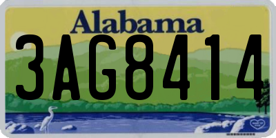 AL license plate 3AG8414