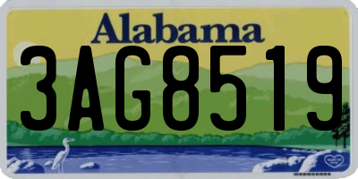 AL license plate 3AG8519
