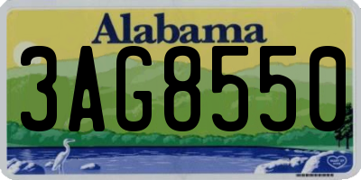 AL license plate 3AG8550