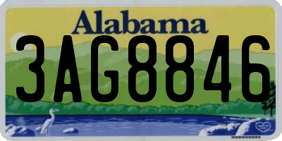 AL license plate 3AG8846